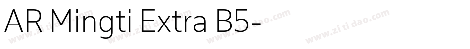 AR Mingti Extra B5字体转换